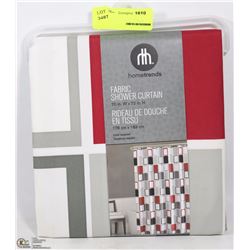 HOMETRENDS FABRIC SHOWER CURTAIN