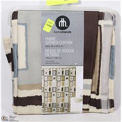 HOMETRENDS FABRIC SHOWER CURTAIN