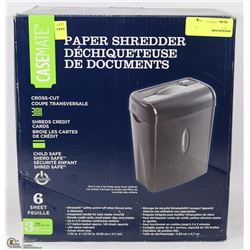 CASEMATE CROSS CUT 6-SHEET PAPER SHREDDER
