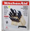 Image 1 : KITCHENAID 16PC FINE EDGE CUTLERY SET  IN BLOCK
