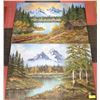 Image 1 : PAIR OF MOUNTAIN SCENERY PAINTINGS BY M.SLAGEN