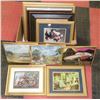Image 1 : BOX OF ASSORTED FRAMED PICTURES.