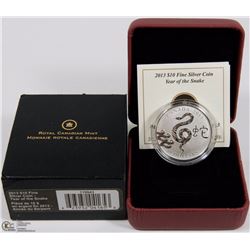 RCM 2013 $10 FINE SILVER COIN - YEAR OF THE SNAKE