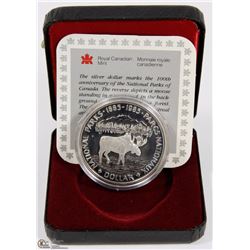 RCM 1985 MOOSE SILVER DOLLAR