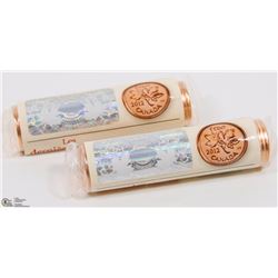 2 ROLLS CANADA'S LAST PENNIES