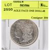 Image 1 : 1921 US SILVER EAGLE FACE ONE DOLLAR COIN.