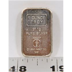 1 OUNCE TROY SILVER BAR
