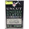 Image 1 : US $2 BILL UNCUT AND SEALED