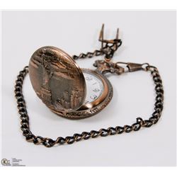 ANTIQUED COPPER 'LIBERTY AND NEW YORK' POCKET ]