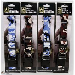 LOT OF 4 NEW SIZE LARGE DOG COLLARS