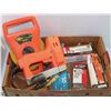 Image 1 : FLAT WITH ELECTRIC STAPLE GUN 100' MEASURING TAPE