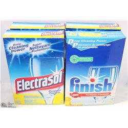 LOT OF 4 ELECTRASOL FINISH DISHWASHER DETERGENT