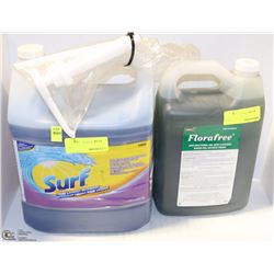 SURF LIQUID DETERGENT + FLORAFREE SKIN CLEANSER