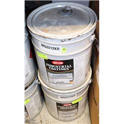 3, 5-GALLON PAILS OF KRYLON WHITE ALKYD ENAMEL