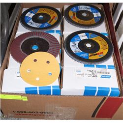 FLAT OF NORTON SANDING + FINISHING PADS + 4 FLAP-