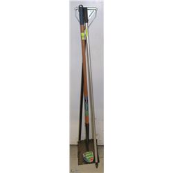 NEW GARANT XTRA SQUARE-HEAD SHOVEL + MOP + HANDLE