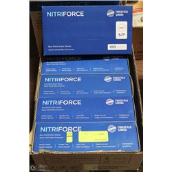 5 BOXES OF SMALL NITRI-FORCE BLUE-NITRILE GLOVES