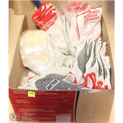 LOT OF FABRIC-KNIT PVC-BEADED GLOVES