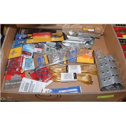 FLAT OF VARIOUS RENOVATION HARDWARE AND TOOLS