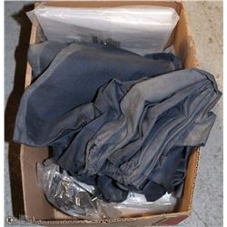 BOX W/ 4 BUNDLES OF POLY BAGS + FABRIC SLEEVE