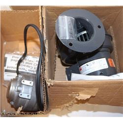 2 DAYTON MOTORS: BLOWER MOTOR + SPLIT-TYPE CAP.