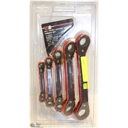 NEW POWER-FIST 5-PIECE OFFSET BOX-END RATCHET