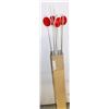 Image 1 : LOT OF TEN 4FT REFLECTIVE-RED TRAFFIC STICKS