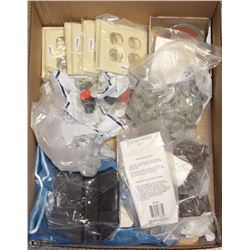 FLAT OF MISC. GOODS INCL. SANDING PADS + DRILLBITS