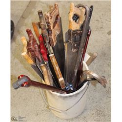 #7) BUCKET OF MISC HAND TOOLS