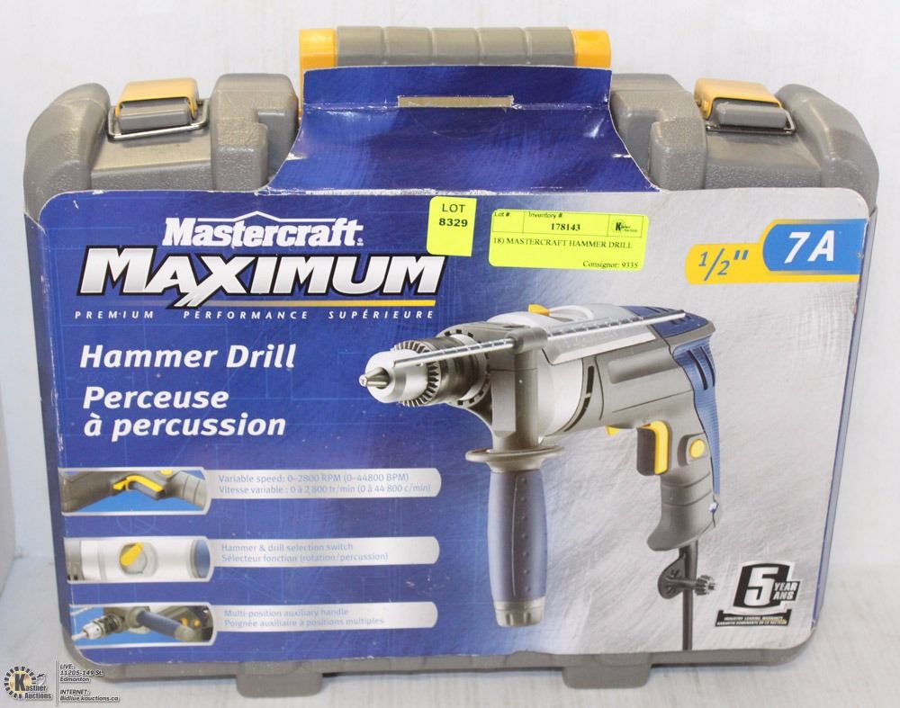 Mastercraft Rip Hammer 18) MASTERCRAFT HAMMER DRILL