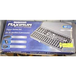 34) MASTERCRAFT 1/2" IMPACT DRIVE SOCKET SET