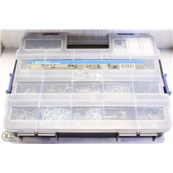 34) STACKABLE PARTS ORGANIZER W/ CONTENTS