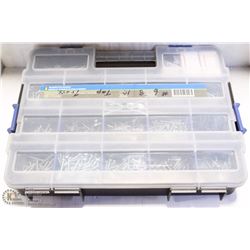 34) STACKABLE PARTS ORGANIZER W/ CONTENTS