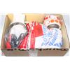 Image 1 : LOT WITH NEW EARMUFFS + 1" RED + ORANGE STICKERS