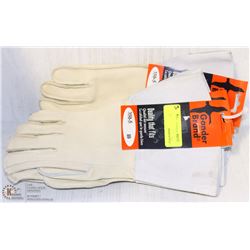 3 PAIRS GANDER BRAND SIZE 10 LATHER-GRAIN GAUNTLET