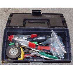 38) NAVY BLUE TOOL BOX WITH CONTENTS -ON CHOICE-