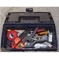 38) NAVY BLUE TOOL BOX WITH CONTENTS -ON CHOICE-