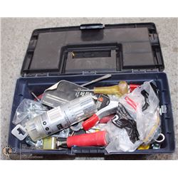 38) NAVY BLUE TOOL BOX WITH CONTENTS -ON CHOICE-