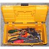 Image 1 : 38) YELLOW TOOL BOX WITH CONTENTS