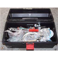 38) BLACK TOOL BOX WITH CONTENTS