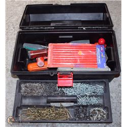 38) BLACK TOOL BOX WITH CONTENTS