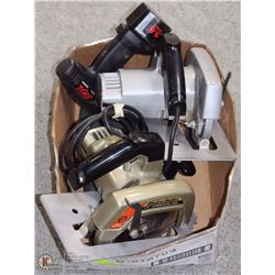 LOT OF 2 CIRCULAR SAWS + BOSCH SAW +9.6V SKILDRILL