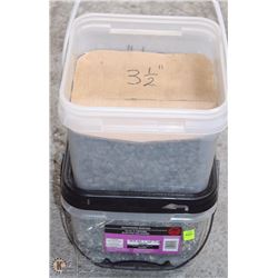 PAIL OF GALVANIZED ROOFING NAILS + 3-1/2" NAILS