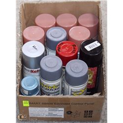 LOT OF ASSORTED AEROSOLS: TIRE SHINE + QUICK COAT