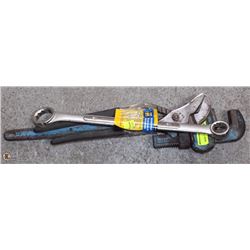 LOT W/ CHANNEL LOCKS + 1-1/2" CRESCENT WRENCH +