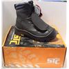 Image 1 : SIZE: 5 STC ALL-LEATHER BLACK WORKBOOTS W/