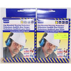 2 PAIRS OF NORTH CAP-MOUNTED HEARING PROTECTORS