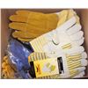 Image 1 : LARGE BOX OF NEW GLOVES INCL WELDING, LEATHER.