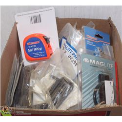 LOT OF MISC. TOOLS INCL. ALLEN KEYS, TAPE MEASURE,