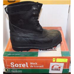 SIZE: 10 SOREL LEATHER-RUBBER COMPOUND INSULATED